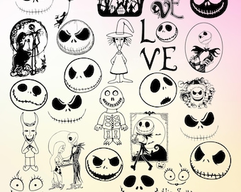 Jack Skellington SVG Bundle, Layered Cricut Cut Files (Digital Download)