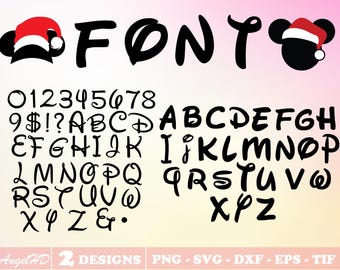Mickey Font SVG Bundle, Cricut Cut File (Digital Download)