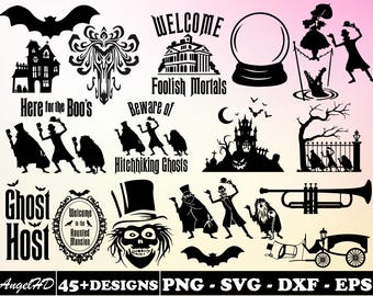 45+ Haunted Svg Bundle Layered Item, Cricut, Silhouette, Clipart, Clip Art Vector Cut File, Svg, Png, Dxf, Eps Files