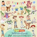 Toy Story Watercolor Png Clipart, Toy Story Png Digital File, Clip Art Png Files, Buzz Lightyear, Woody, Jessie, Slinky and more