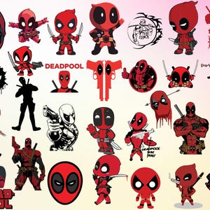 60+ Deadpool Svg Bundle Layered Item, Clipart, Cricut, Digital Vector ...