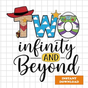 Two Infinity and Beyond Svg Layered Item, Clipart, Cricut, Digital Vector Cut File, Svg, Png, Eps, Dxf Clip Art Files, Instant Download