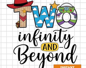 Two Infinity and Beyond Svg Layered Item, Clipart, Cricut, Digital Vector Cut File, Svg, Png, Eps, Dxf Clip Art Files, Instant Download
