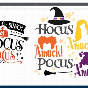 Hocus Pocus SVG Bundle, Layered Clipart, Cricut Cut Files (digital ...