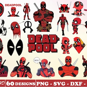 60+ Deadpool geschnitten Dateien, Clipart, Cricut, digitale Vektorschnittdateien