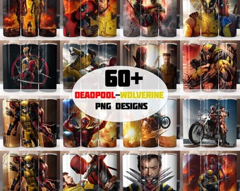 60+ Superheroes Tumbler Wrap Bundle, 20 Unzen Skinny Tumbler PNG (Digitaler Download)