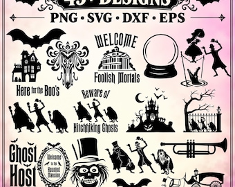 45+ Haunted Svg Bundle Layered Item, Cricut, Silhouette, Clipart, Clip Art Vector Cut File, Svg, Png, Dxf, Eps Files