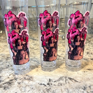 Conjunto de 24 copos de shot personalizados – lembrancinhas personalizadas para aniversários, despedidas de solteira e viagens de amigas