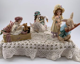 1990s Jan Hagara Porcelain Collectible Figures