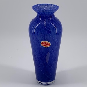 Vtg Murano Lavorazione Arte Glass Vase 8&quot; Made in Italy  Orig Sticker
