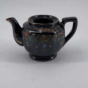 Vtg 1940s Japanese Moriage Redware Teapot   NO LID