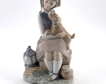 Lladro #4910 "Girl With Lantern", Mint Condition- no Box