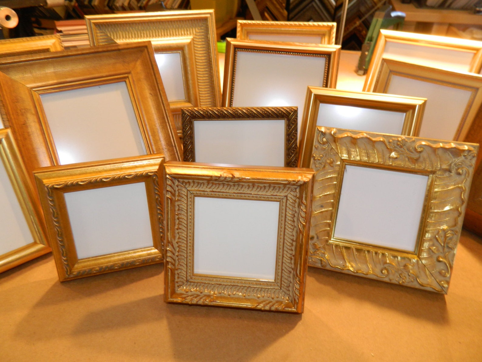 Lot of 15 Small Gold Frames Wedding Reception Tables Etsy