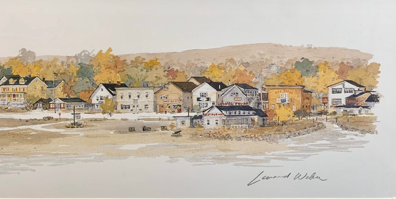 PRINT ONLY Beautiful Lincolnville Beach Maine print by Leonard Weber Free Shipping