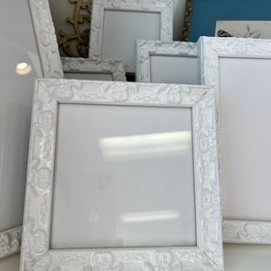 Country French White 5 x 5” Picture Frame with Easel back