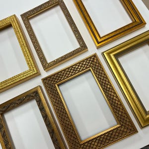 ONE (1)  Small Gold 3.5 x 5" Frame with Easel Back for Wedding Party Favors Bridesmaids Gifts Bridal Shower