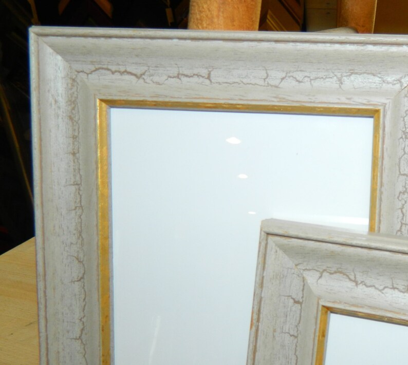 4 x 4 Reception Old Paint with Gold Edge CountryOutdoorRustic Wedding FrameFrames Table Numbers Gifts