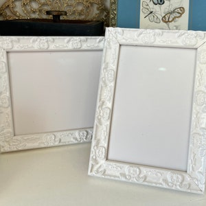 Country French White 5 x 7” Picture Frame with Easel back