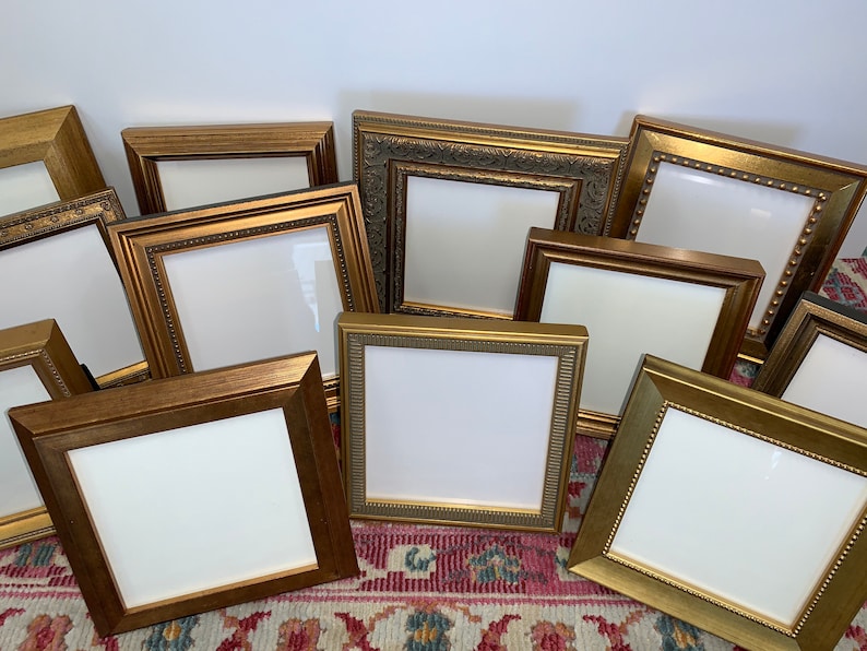 Set of 12 GOLD WEDDING Table Frames Party Favor Photo Etsy