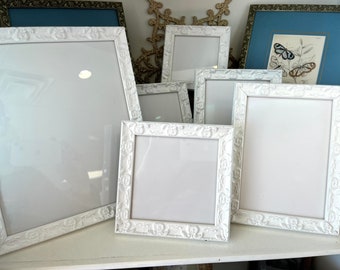 Set of 5 WEDDING White 4 x 4” Picture Frame for Tables Numbers