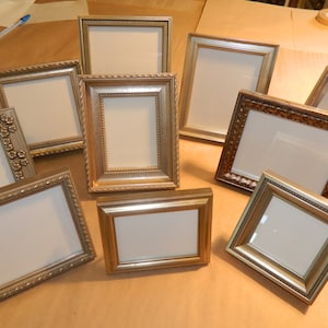 10 Small SILVER Frames for Wedding Party Favors Bridesmaids Gifts Bridal Shower