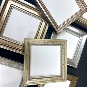 4 Mixed Silver Frames 4 x 4” to HANG