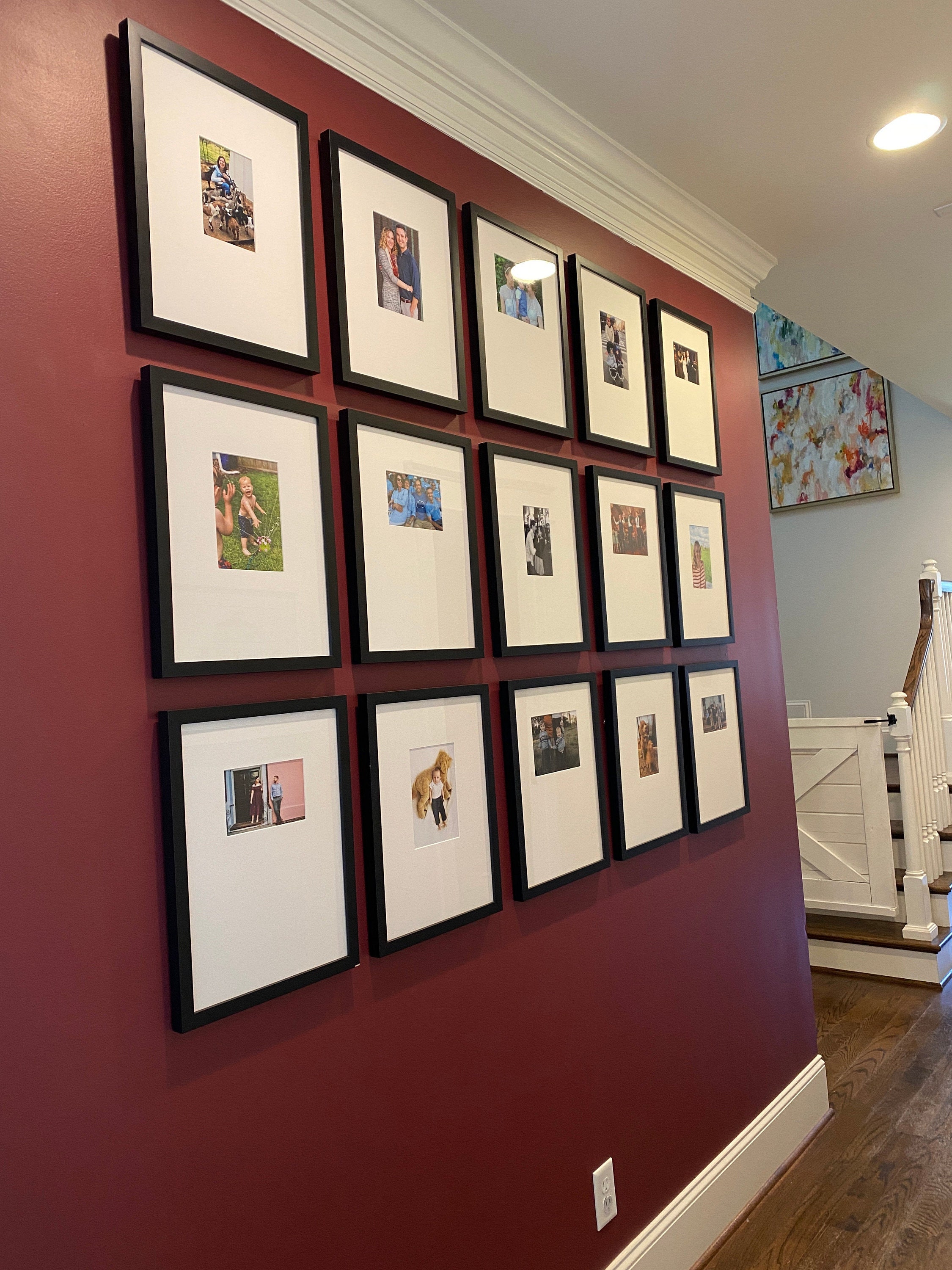 12 X 16" Black GALLERY Frame - Your Choice of Matting Size and Color - Etsy