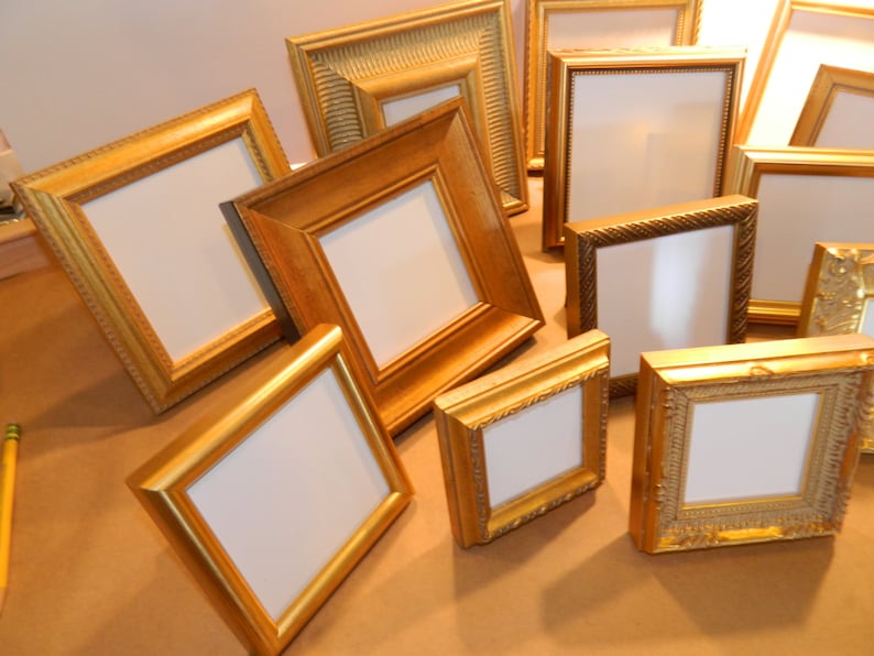 Lot of 15 Small Gold Frames Wedding Reception Tables Etsy