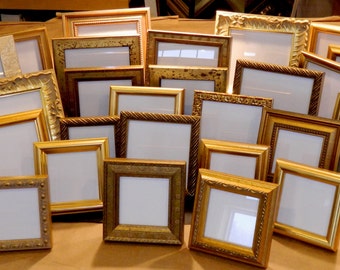 ONE (1)  Small Gold 5 x 5" Frame for Wedding Party Favors Bridesmaids Gifts Bridal Shower