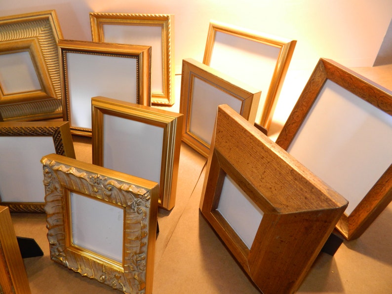 Lot of 15 Small Gold Frames Wedding Reception Tables Etsy