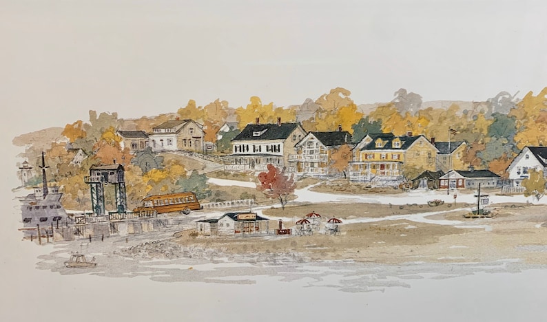 PRINT ONLY Beautiful Lincolnville Beach Maine print by Leonard Weber Free Shipping