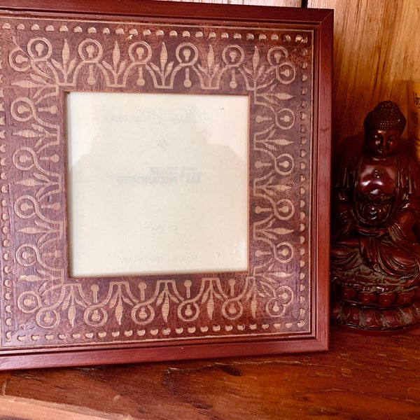 Teak Wood Frame Etsy