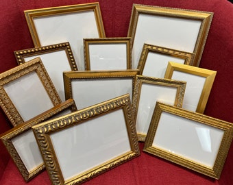 Set of 10 Mixed Gold 8 x 10" Frames to HANG