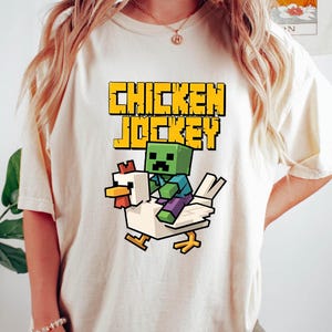 Comfort Colors Chicken Jockey Shirt - Funny Farm Animal Tee, Perfect for Gamers & Animal Lovers, Gamer Gift,  Sweatshirt For Chicken Lovers