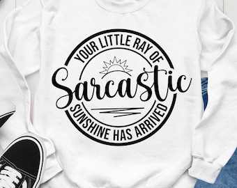 Camiseta "Tu pequeño rayo de sol sarcástico ha llegado", camiseta sarcástica de moda, camiseta "Sunshine", camiseta "Mamá rara", "Tu pequeño rayo"