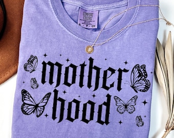Mother Hood Shirt, Comfort Colors, Trendy Mama Tshirt, Mom Life Tee, Oversized Graphic Mom T-shirt, Motherhood T Shirt, Cool Mom Club