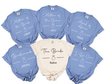 Camisetas personalizadas para despedida de soltera Comfort Colors®, camisetas personalizadas para despedida de soltera, camisetas a juego para damas de honor y camisetas personalizadas para despedida de soltera.