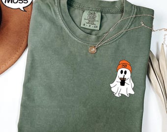 Koszulka z motywem Boo, słodka koszulka z duchem, koszulka z upiornym sezonem, koszulka z duchem na Halloween, bluza z nadrukiem na Halloween, koszula z motywem westernu na Halloween, prezent na Halloween