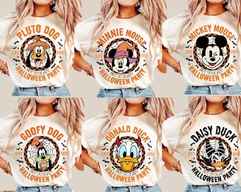 Halloween Shirts, All Characters Family Matching Tee, Halloween Group Shirt, Disney Trip 2025 Outfit, Disney Vacation