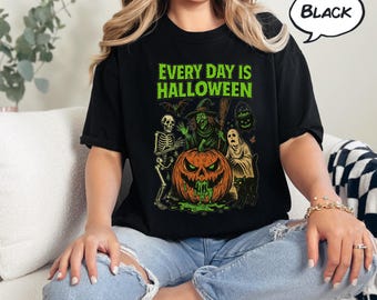 Maglietta retrò di Halloween Comfort Color, Lunga vita ad Halloween, Maglietta vintage di Halloween, Halloween retrò, Abbigliamento autunnale, Maglietta con zucca per la stagione spettrale