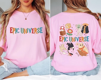 Komfortfarben Retro Epic Universe Shirt, Familienuniversum Parkreise 2025 Shirt, Disney-Shirt, Rolando Park Epic Universe Shirts