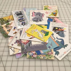 26 tarjetas de cumpleaños antiguas para manualidades