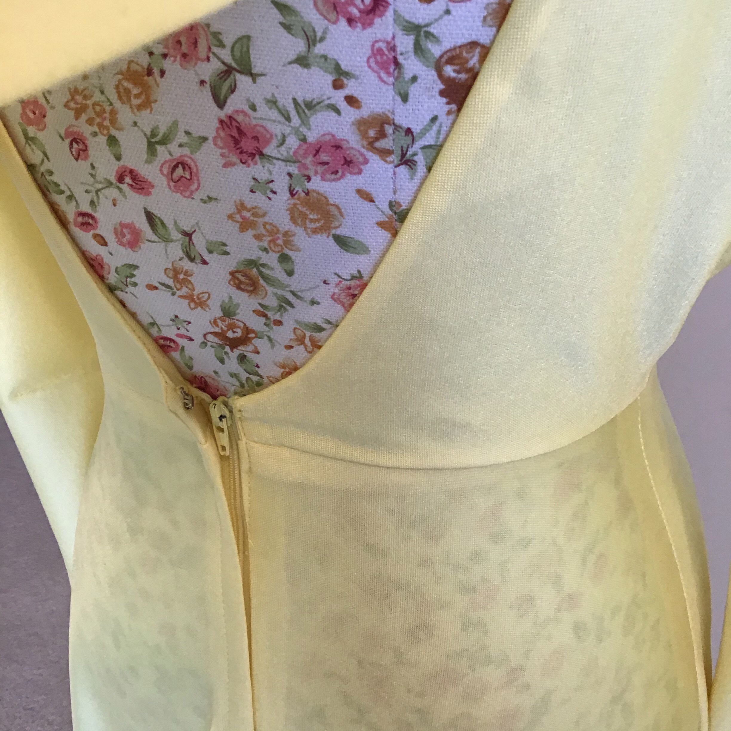 Vintage 1970s Lemon Yellow Maxi Dress - Etsy