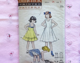 Butterick 5981 Girls Slip Petticoat Pantie Pattern Size 6