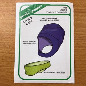 Uncut Green Pepper F768 Polar Cap & Ear Warmer Pattern