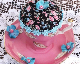 Doris... teacup pincushion