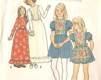 Simplicity 7242 Vintage Girls Dress Pattern Size 6