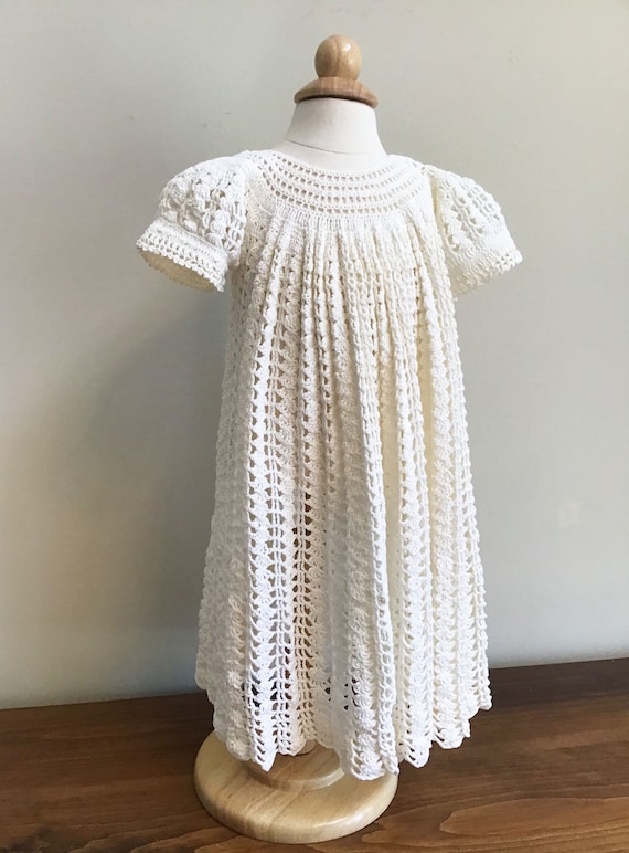 Vintage Crocheted Christening Dress