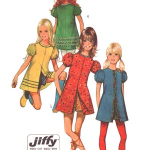 Simplicity 9588 Girls Mini Dress Shorts Pattern Size 8