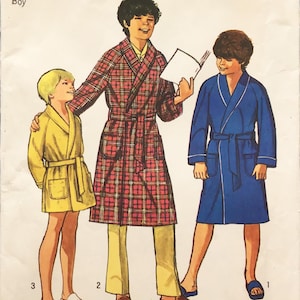Simplicity 9635 Boys Robe Pattern Size 4